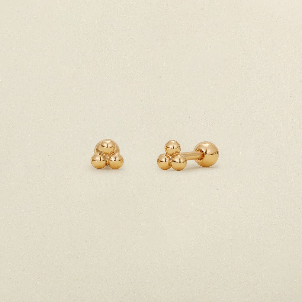 Trinity Bead Stud Earrings | Final Sale