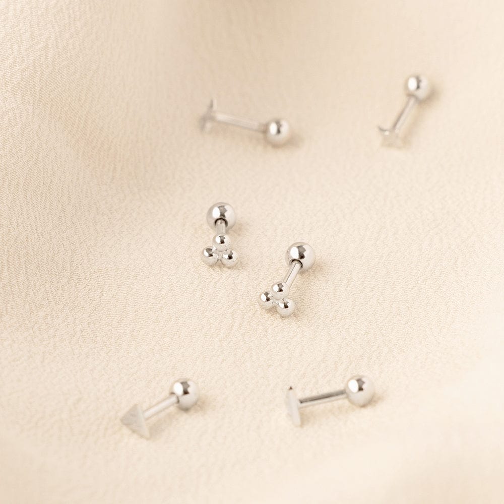 Trinity Bead Stud Earrings | Final Sale