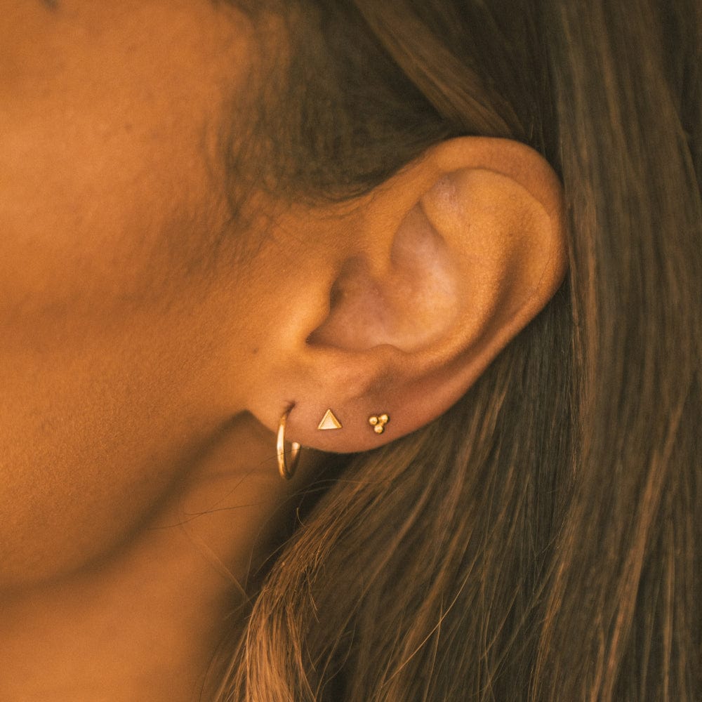 Trinity Bead Stud Earrings | Final Sale