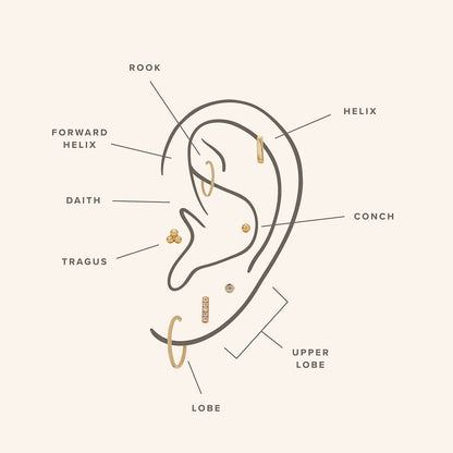Trinity Bead Stud Earrings | Final Sale
