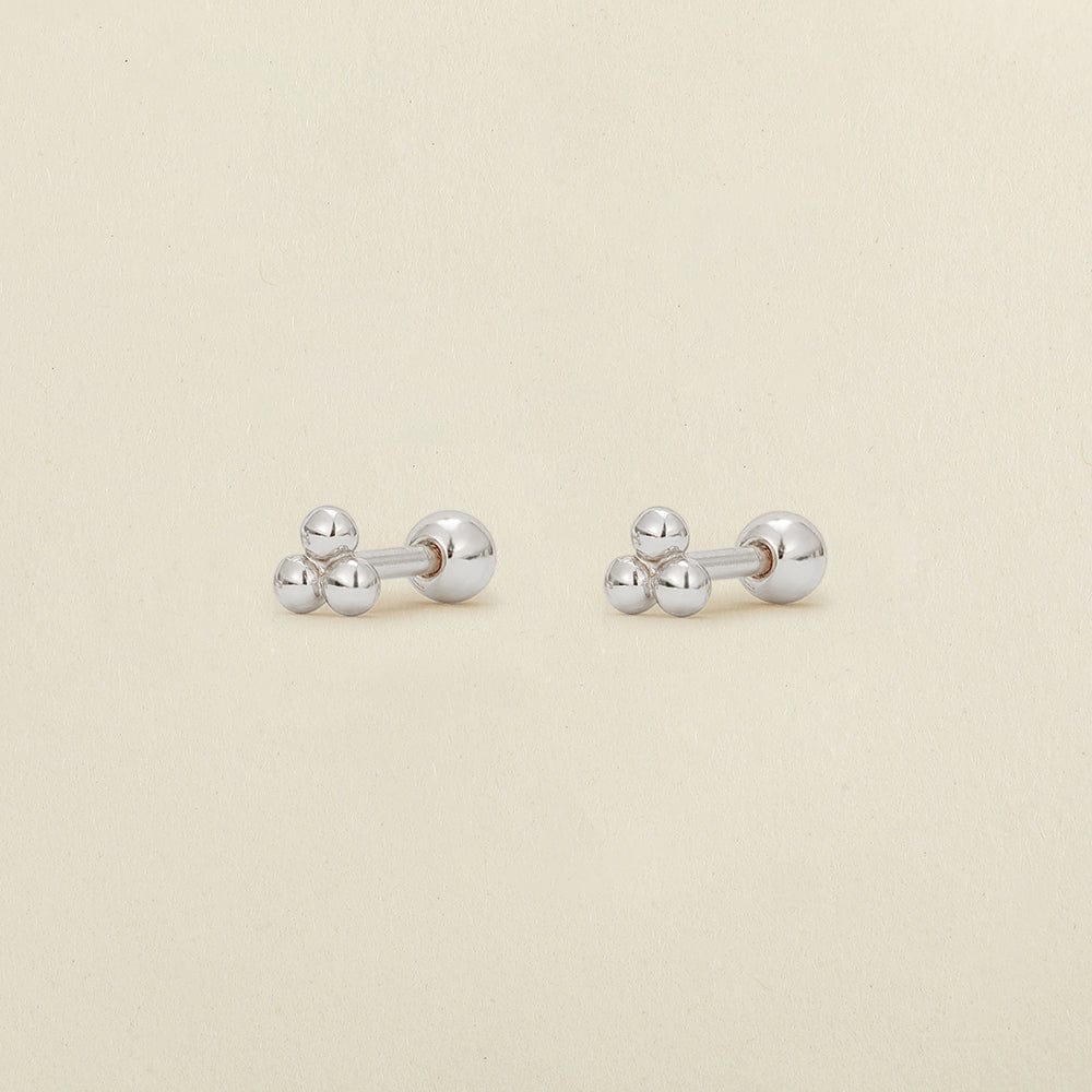 Trinity Bead Stud Earrings | Final Sale
