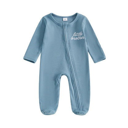 LITTLE SISTER/BROTHER Footed Jumpsuit