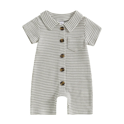 ROBIN Striped Button Romper