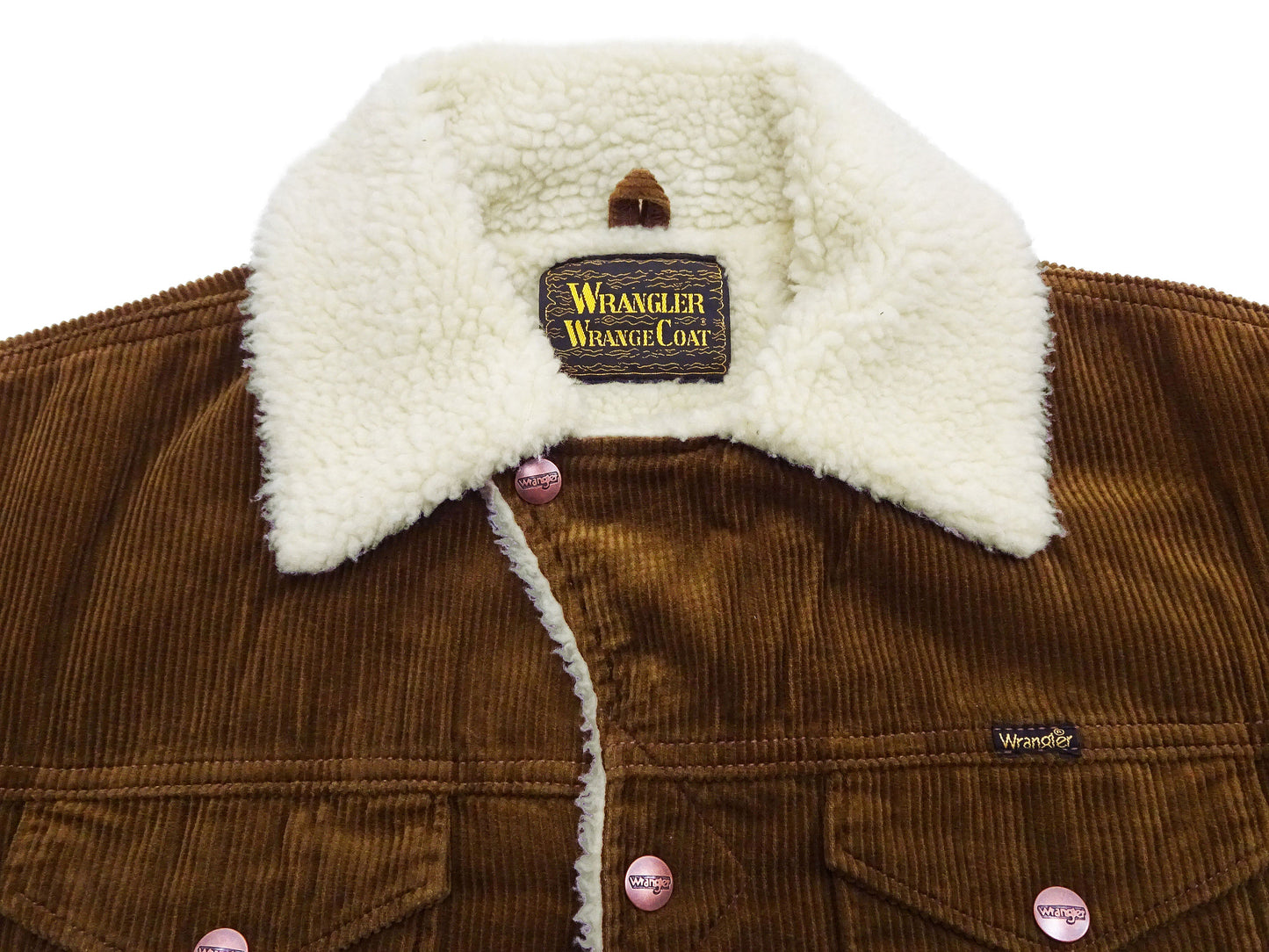 Wrangler Men's Sherpa-Lined Corduroy Jacket - Classic Ranch Coat Style, Mid-Length (WM1823-412, Brwon)