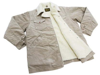 Wrangler Men's Sherpa-Lined Corduroy Jacket - Classic Ranch Coat Style, Mid-Length (WM1823-463, Light Ash Gray)