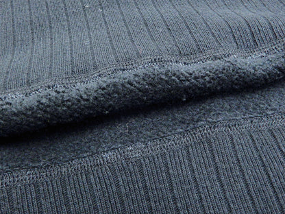 Whitesville Plain Sweatshirt Men's Loop-wheeled V-Insert Vintage Style WV67728 Black