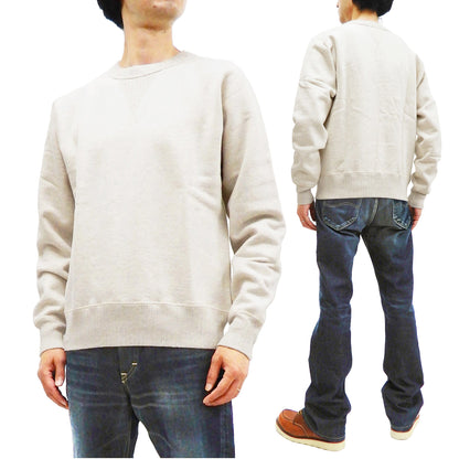 Whitesville Plain Sweatshirt Men's Loop-wheeled V-Insert Vintage Style WV67728 Oatmeal