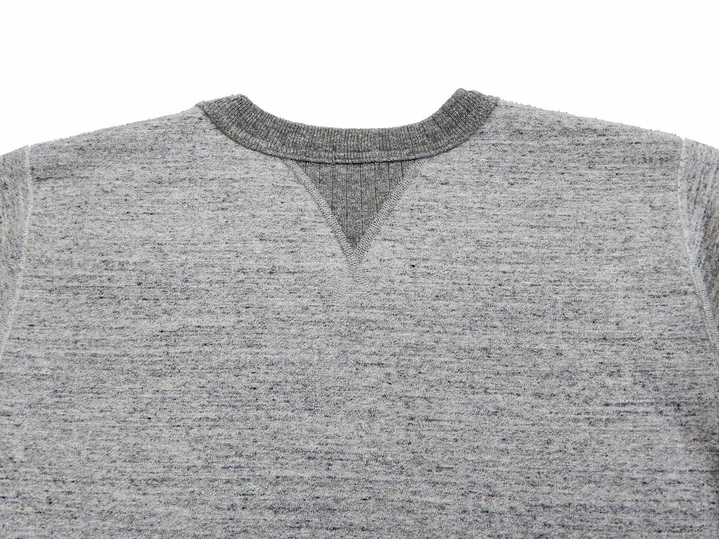 Whitesville Plain Sweatshirt Men's Loop-wheeled V-Insert Vintage Style WV67728 Heather-Gray