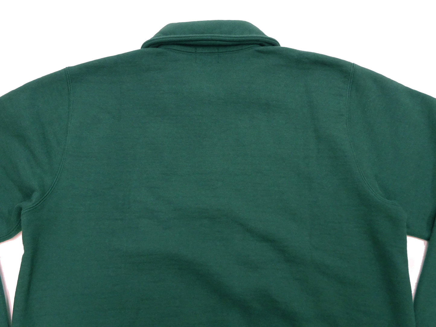 Whitesville Men's Collared Half-Zip Sweatshirt - Heavyweight Loopwheel Fleece, Made in Japan, Vintage-Inspired Athletic Wear (Toyo Enterprises WV69641 145 Green)