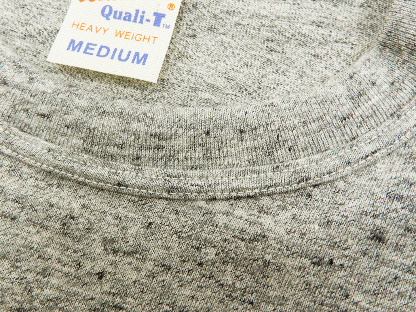 Whitesville Men's 2-Pack Plain Short-Sleeve Crew Neck T-Shirts, Tubular-Knit Cotton, Made in Japan by Toyo Enterprises (WV73544 113 Heather Gray)