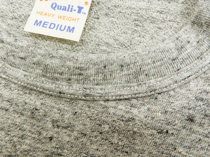 Whitesville Men's 2-Pack Plain Short-Sleeve Crew Neck T-Shirts, Tubular-Knit Cotton, Made in Japan by Toyo Enterprises (WV73544 113 Heather Gray)