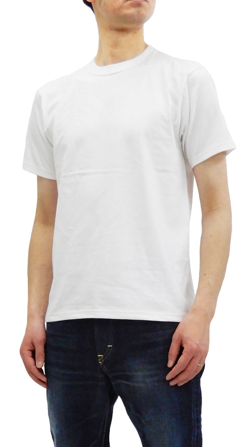 Whitesville Men's 2-Pack Plain Short-Sleeve Crew Neck T-Shirts, Tubular-Knit Cotton, Made in Japan by Toyo Enterprises (WV73544 105 Off-White)