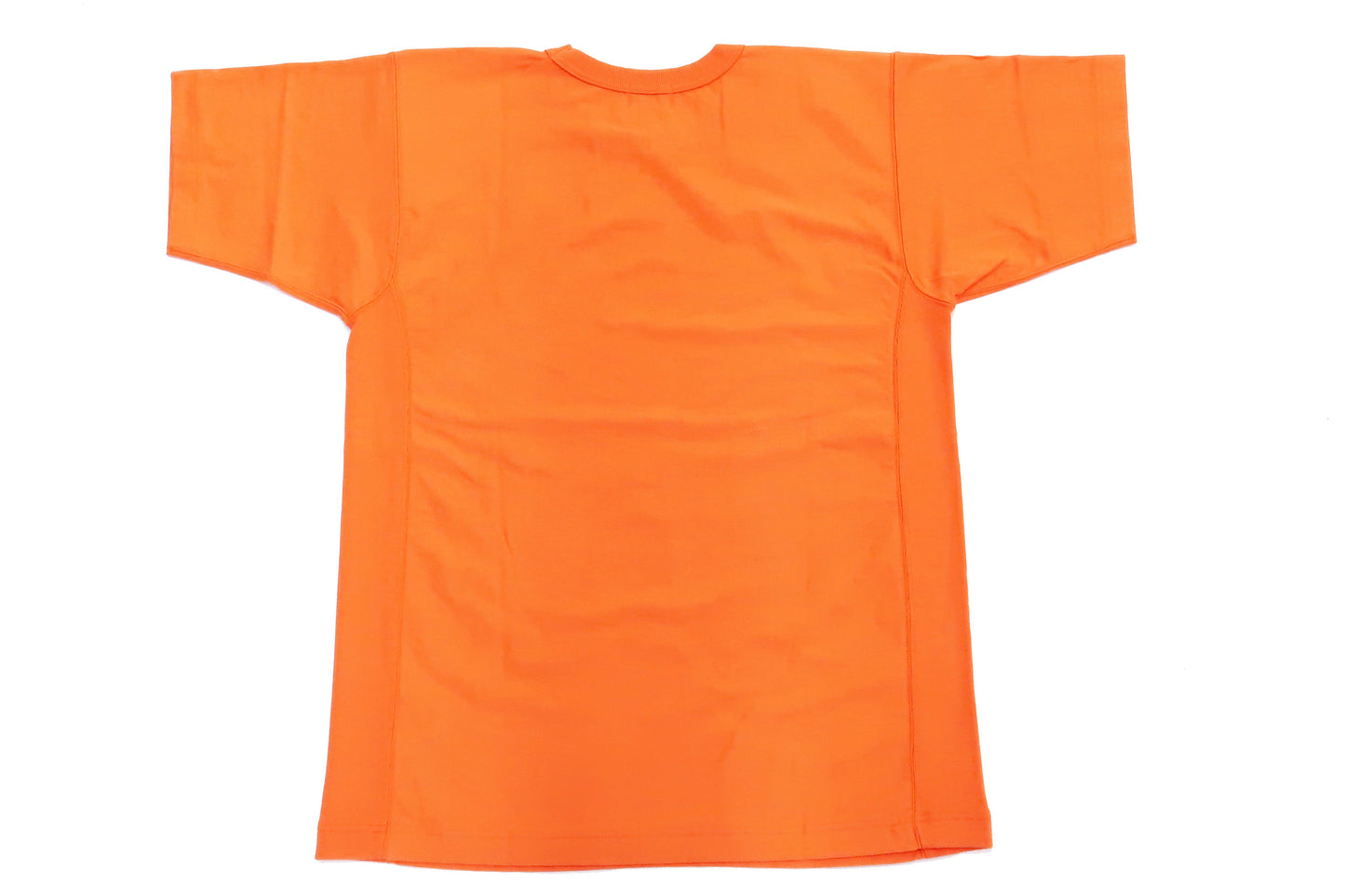 Whitesvill Plain T-shirt with Rib Side Panels Men's Heavyweight Short Sleeve Tee WV78930 159 Orange