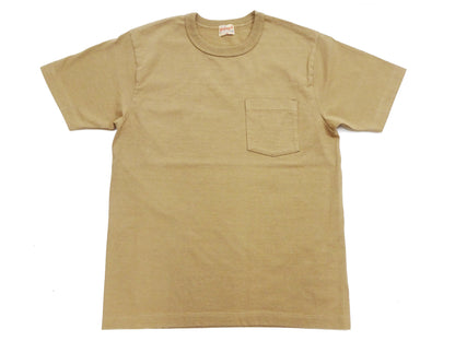 Whitesville Men's Plain Pocket T-Shirt - Short Sleeve Crewneck Loopwheel Tee (One-Wash) WV78932 by Toyo Enterprises 133 Beige